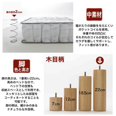 ふるさと納税 足利市 ザ・ベッド ワイドダブル ライトブラウン 152×195cm N脚22cm 脚付きマットレス |  | 01