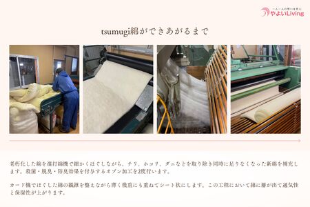 ＼受注生産・職人手作りふとん／シングル tsumugi 綿ふとん【掛】 (EO002) 一枚一枚丁寧に仕立てた手作りの綿ふとんです♪