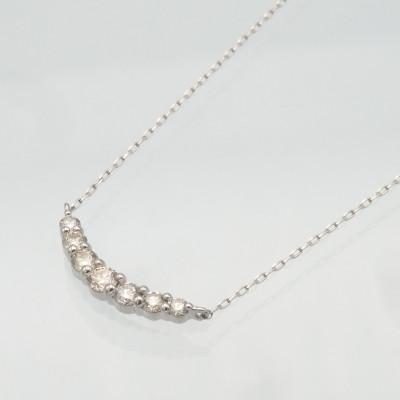 ふるさと納税 昭和町 PT900/PT850　0.3ctダイヤモンドネックレス   HH-019722 |  | 01