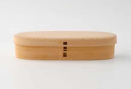 225P6005 【大館曲げわっぱ】白木　長手弁当箱(小) 【配送日指定不可】