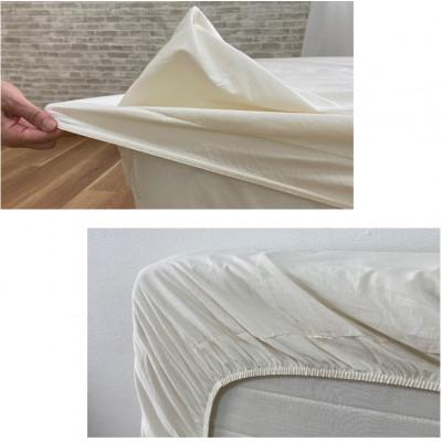 ふるさと納税 和泉市 【シングル】和泉木綿ピュアコットンボックスシーツ(100×200×30cm)キナリ　PUBX-S |  | 02