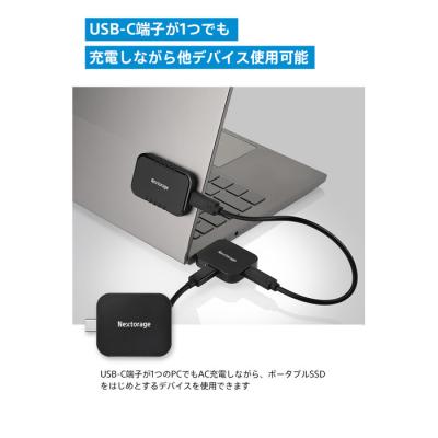 ふるさと納税 川崎市 映像出力やデータ転送と同時に給電可能なマルチアダプターとポータブルSSD |NX-P2SE 1TB |  | 03