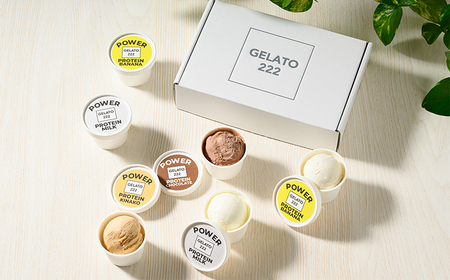 POWER GELATO プロテインジェラート 95ml×6個 （ミルク、バナナ、きなこ、チョコレート）