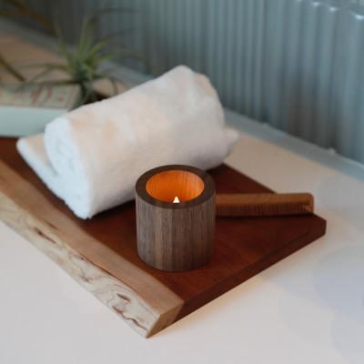 ふるさと納税 岡山市 木製キャンドルホルダー チューブ型 ウォールナット |  | 01