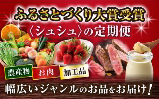 【12回定期便】プレミアム厳選コース（ 野菜 果物 プリン いちご ジェラート ジュース 長崎和牛 プリン ぶどう 梨 ハムセット みかん お米 ）/ 便利な定期便 バラエティ定期便 バラエティ / 