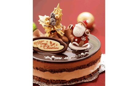 ＜ 12月20～24日にお届け ＞ クリスマスケーキ 『 プレミアムショコラ 』5号 ちょっとリッチな チョコレートケーキ 【お届け予定：12/20～12/24】冷凍発送 ＜ 予約受付 ＞
