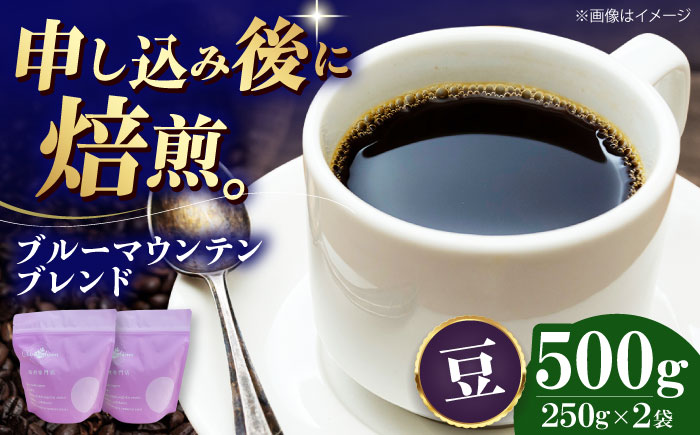 【コーヒー豆】 ブルーマウンテンブレンド 500g （250g×2袋） 珈琲 コーヒー豆 コーヒー ドリップ ドリップ珈琲 飲料 愛媛県大洲市/株式会社日珈 [AGCU007-1]
