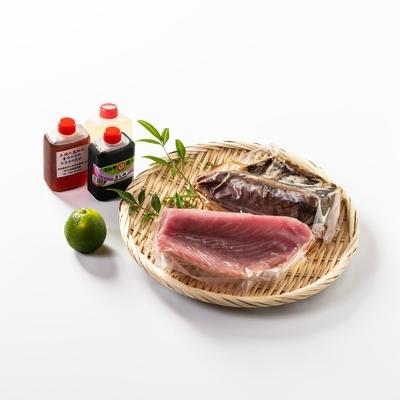 ふるさと納税 四万十市 魚屋大将が厳選したカツオの食べ比べセット!本格カツオ藁焼きタタキと刺身(合計400g) R5-229