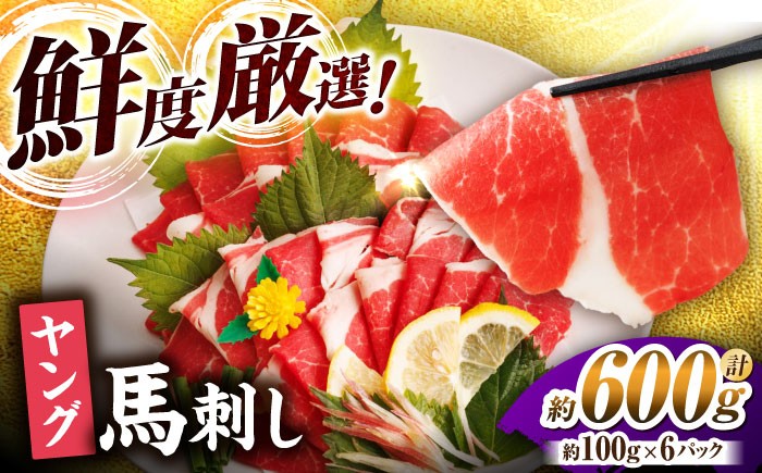
                  ヤング馬刺し 計600g（6pc）＋タレ大 馬刺し ヤング 馬刺し 馬肉 桜肉 馬 肉 便利 小分け 6パック タレ付き コリコリ 歯ごたえがある 首周りのお肉 冷凍 生食 肉食 刺身 九州 熊本県 特産品 山鹿 送料無料 【馬刺しの郷 民守】[ZBL013]
                