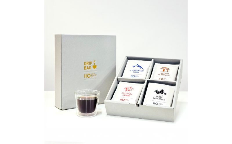 
            コーヒー ブルーマウンテンブレンド入り ドリップバッグ20個（4種×5個）ILMIIO ROASTERY Lab. イルミオロースタリーラボ 贅沢 ギフトセット 手軽 ご褒美 コク 豊島区 東京都
          