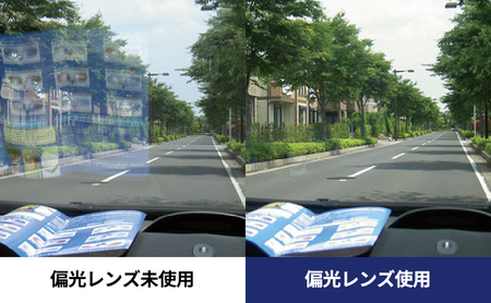 跳ね上げ式/「偏光」前掛けサングラス　小ぶりのメガネ用　天地浅めの丸型タイプ　「BV-27」　レンズカラー：(2)偏光ブラウン