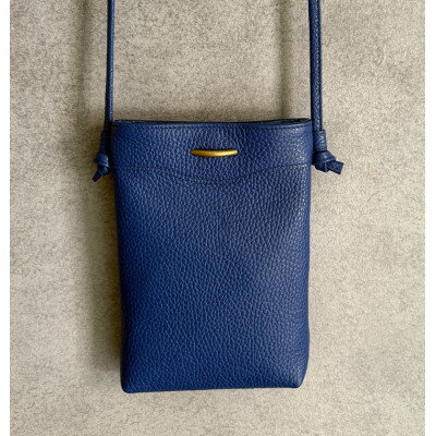 【ふるさと納税】Coquette イタリアンレザー・日本製/ミニショルダーバッグ(ブルー)【1635936】