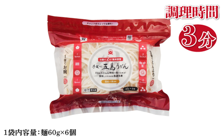 【全6回定期便】【幻の五島うどん】冷凍 五島手延うどん 七椿 ミニ6食×6袋【マルマス】[RAX039]