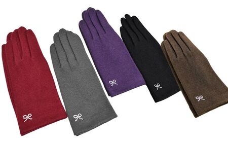 カシミヤ100％　レディース　ファッショングローブ ファッション小物 小物 寒さ対策 冬 冬小物 手袋 シンプル おしゃれ 通勤 お出かけ 普段使い  パープル