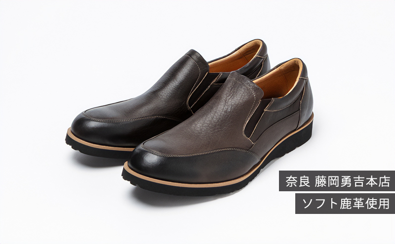 倭イズム ( ヤマトイズム ) 鹿革 シューズ 紳士靴 YA3302 （ ダークブラウン ） 25.5ｃｍ