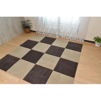 ふるさと納税 紀の川市 滑りにくい洗える　ペット向け吸着マット　58×58cm　2枚入り　<ブラウン>