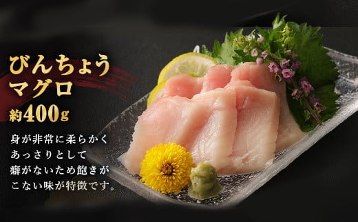 【室戸市】 厳選 天然 マグロ 2種 メバチ ビンチョウ 650g