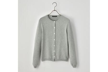 ベビーカシミヤ　カーディガン　レディース　Mサイズ　【グレー】 【178006-1】 ｶｼﾐﾔ 天然素材 ｾｰﾀｰ 服 国産 国内製造 ﾍﾞﾋﾞｰｶｼﾐﾔ