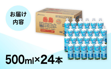 強炭酸水 プレーン 500ml × 24本  糸島市 / スターナイン 炭酸水 国産[ARM002]