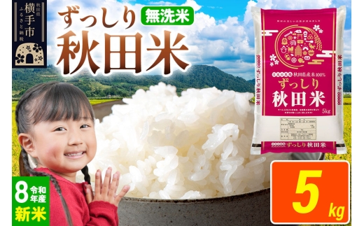 《令和8年産 新米受付》米 秋田県 横手市産 ブレンド米【無洗米】5kg（5kg×1袋） [米 お米 こめ 白米 無洗米 ブレンド米 小分け ご飯 ごはん 秋田県産 横手市]