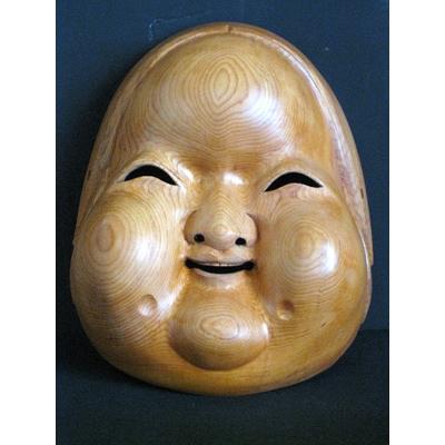 ふるさと納税 高山市 飛騨一位一刀彫　9号お福面 g114