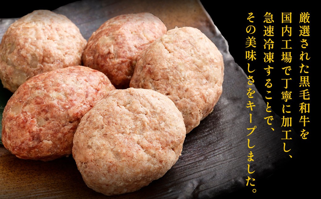 【極み】 九州産 黒毛和牛 手ごね生ハンバーグ （ソース付き）  約150g×5個 計約750g