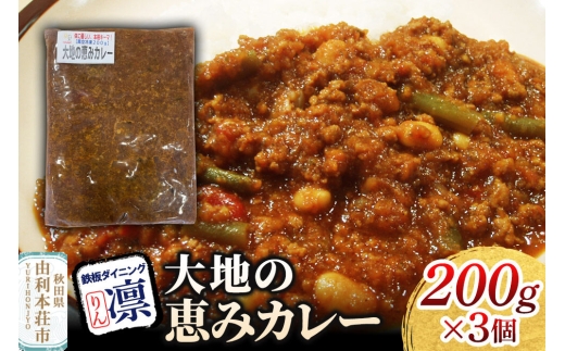 大地の恵みカレー 200g×3個セット [惣菜 総菜 レトルト おつまみ おかず カレー お手軽 温めるだけ 簡単調理 冷凍]
