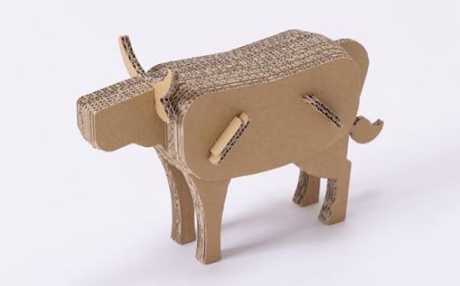 段ボール製工作キット　干支シリーズ　ウシ ／ インテリア 情操教育 愛知県 No.214