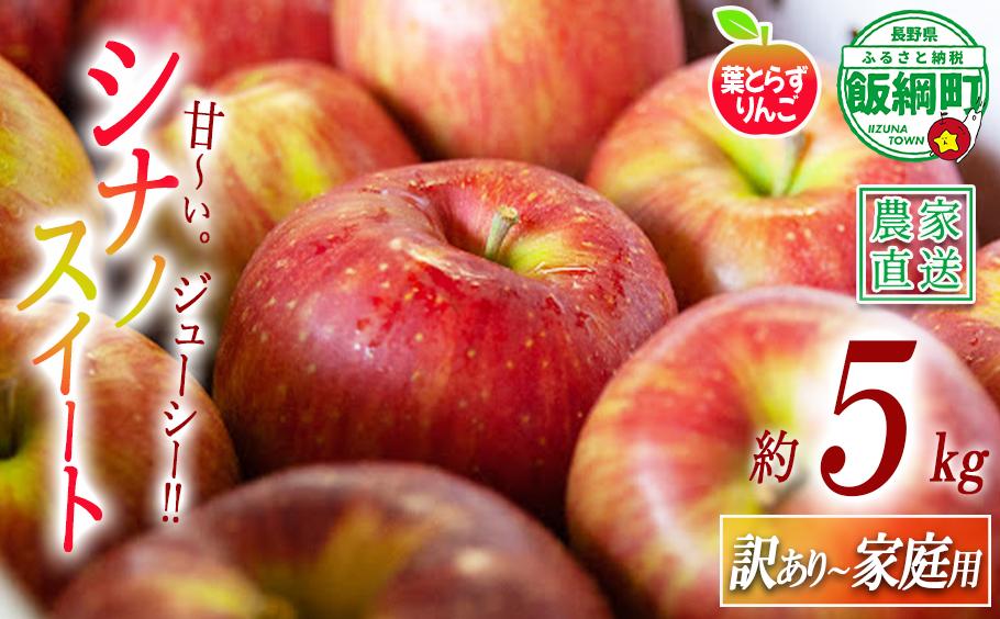 
                  りんご 葉とらず シナノスイート 家庭用 〜 訳あり 5kg フレッシュフルーツミカズキ 沖縄県への配送不可 2026年10月中旬頃から2026年10月下旬頃まで順次発送予定 令和8年度収穫分 傷 不揃い リンゴ 林檎 果物 フルーツ 信州 長野 予約 農家直送 長野県 飯綱町 [1651]
                