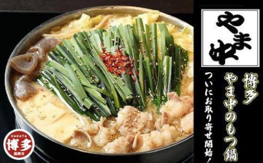 博多もつ鍋やま中 もつ鍋 味噌味〈1.5～2人前〉 国産 冷凍もつ鍋セット もつ鍋有名店 福岡 もつ鍋人気 本格もつ鍋 冷凍食品 博多グルメ 福岡県 福岡市 九州グルメ