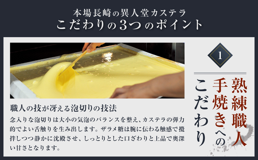【3ヶ月定期便】長崎カステラ0.5号(290g)2本入り