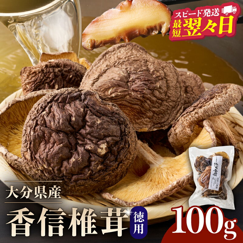 【ふるさと納税】訳あり 干し しいたけ 100g 徳用 八宝堂 こうしん椎茸 原木栽培 大分県産 バラ寿司 巻き寿司 お徳用 国内産 九州産 ギフト 贈り物 贈答用 食品 食べ物 料理 惣菜 おかず お取り寄せ 送料無料