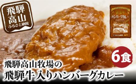 飛騨牛入りハンバーグが入ったレトルトカレー 6食 飛騨高山牧場 HG006 | 高山市 レトルトカレー