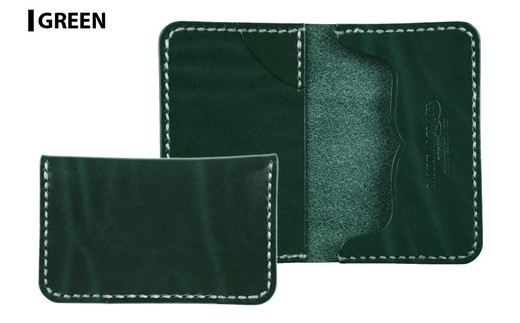 サムライクラフト カードケース(名刺入れ)＜グリーン＞(67mm×110mm×厚み14mm) レザー 革 本革 レザー製品 革製品 ルガトショルダー 本格 ギフト 名入れ 日本製 手縫い ハンドメイド ファッション 小物 Samurai Craft【株式会社Stand Field】ta286-green