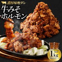 【ふるさと納税】牛みそホルモン 合計1kg 500g×2パック 牛肉 肉 ホルモン 味噌 みそ お肉 小分け 味付き BBQ 簡単調理 焼肉 焼き肉 冷凍 送料無料