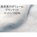 【ふるさと納税】綿100%綿毛布 厚手タイプ ブルー【1371957】
