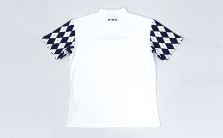 【2025年春新発売】マイクロタフレッチ メンズ アーガイルモックネックシャツ/ホワイト/4Lサイズ ゴルフウェア ゴルフ メンズ アーガイル柄 モックネック 白 おしゃれ コーデ【1240011】