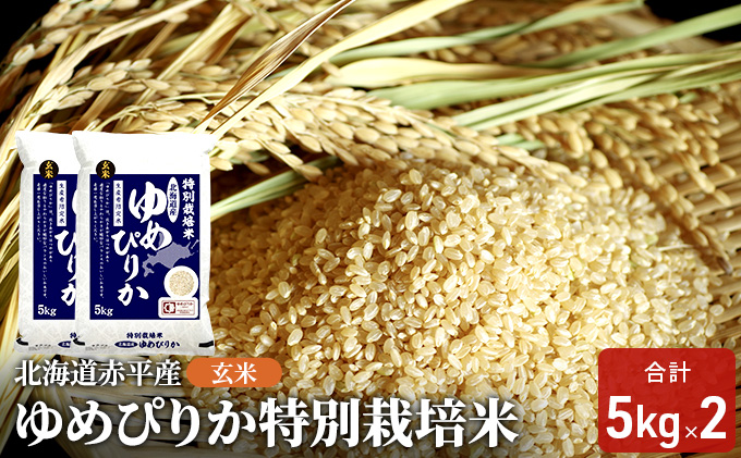 【先行予約2025年産米・11月上旬より順次出荷】玄米 北海道赤平産 ゆめぴりか 10kg (5kg×2袋) 特別栽培米 米 北海道 お米 ふるさと納税 