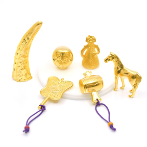 純金(Ｋ24)製　縁起物6点セット ALPBK152