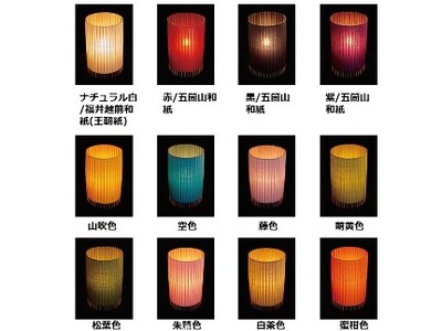 【日吉屋】自立式スタンド照明 和紙の色（白茶色）