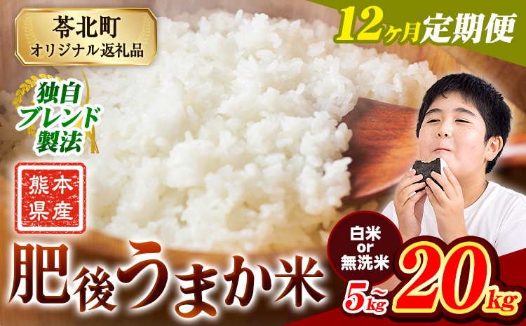 
            【12か月定期便】米 無洗米 も選べる 熊本県産 肥後うまか米 5kg 10kg 20kg  無洗米 白米 精米 こめ  コメ お米 おこめ ブレンド米《申込月の翌月から出荷開始》熊本県産  コメ お米 おこめ
          