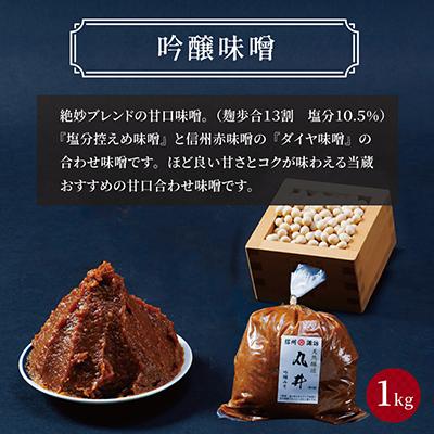 ふるさと納税 茅野市 【贈答用】箱入りギフト入り 塩分控えめ・吟醸味噌 粒(1kg×各1個)　信州味噌の丸井伊藤商店 |  | 02