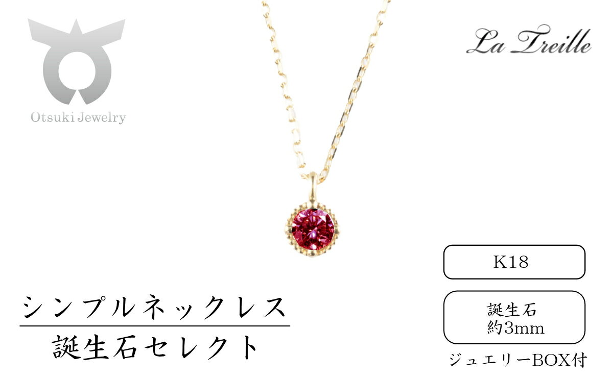 【ふるさと納税】シンプルネックレス　K18【誕生月1〜12月】