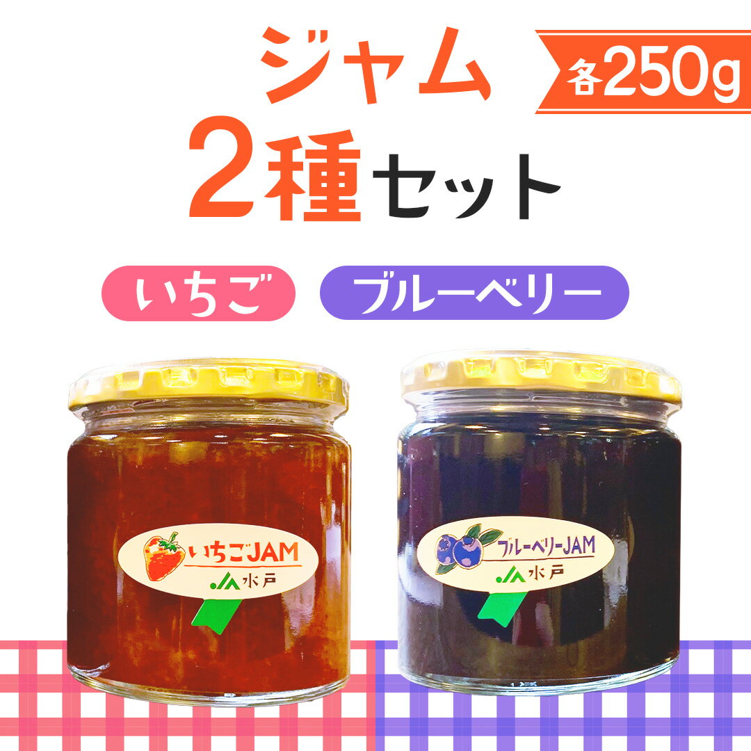 【ふるさと納税】ジャム2種セット【いちご・ブルーベリー】コンフィチュール フルーツジャム 2種類 イチゴ ストロベリー strawberry blueberry パン 食パン 朝食 アレンジ お菓子作り ヨーグルト 炭酸水 炭酸割り 詰合せ 果物 フルーツ 茨城県 道の駅かつら