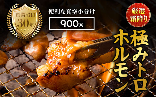 霜降り 極みトロホルモン 900g 秘伝のタレ付き | 国産 極トロホルモン 霜降り ホルモン 冷凍 真空パック 家庭用 ホルモンうどん　八島丹山 京都 舞鶴