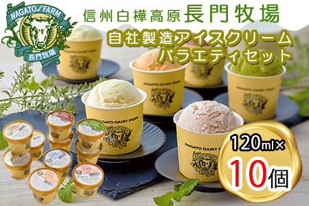 アイスクリーム 長門牧場 6種フレーバー詰合せ アイスクリーム【10個】