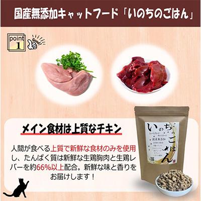ふるさと納税 泉佐野市 【毎月定期便】国産 無添加 キャットフード「いのちのごはん」1kg×全6回 099Z175 |  | 01