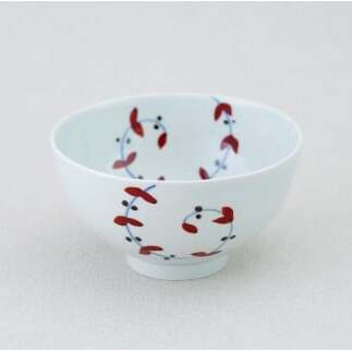 有田焼 丸丼 小サイズ ペア セット【皓洋窯】食器 2個 手描き 丼 うどん にゅーめん 天丼 卵掛けご飯 TKG うつわ 赤 青 おしゃれ かわいい ギフト プレゼント A25-627_イメージ5