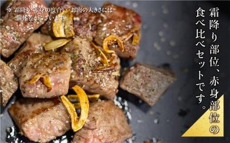 A5等級 飛騨牛 サイコロステーキ 霜降り・赤身肉 食べ比べ 600g（各300g）| A5 焼肉 ステーキ ブランド牛 黒毛和牛 和牛 牛肉 牝牛 バーベキュー キャンプ 部位おまかせ 贈答 熨斗 