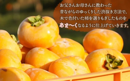 【令和7年産先行予約】にこにこふぁーむのあまーい種無し庄内柿　ホワイトリカー35度で渋抜き済　M～Lサイズ 約3kg（12～18個入）K-727